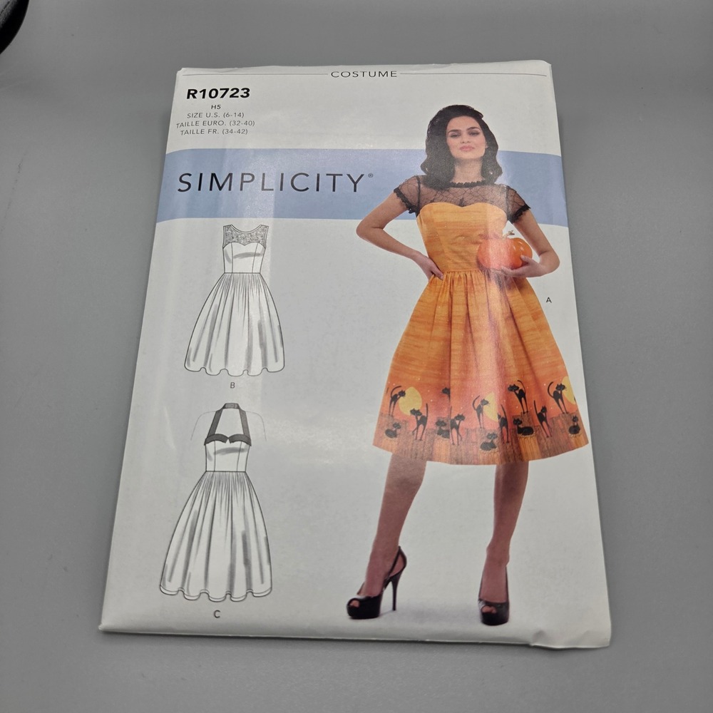 Simplicity R10723 Misses Retro Fit Flare Dress Sewing Pattern Size 6-14 H5 S8979